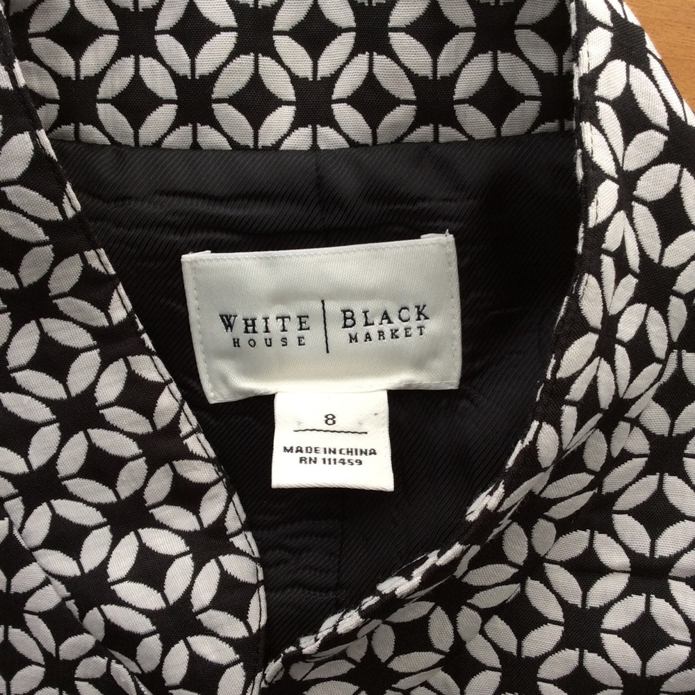 WHBM Crop jacket. Black and white - Picture 4 of 5